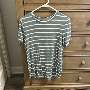 GAP Classic Gray and White Striped Shirt